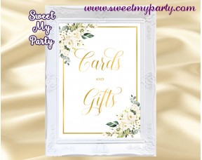 Ivory Roses Cards and Gifts sign,Cream Roses Cards and Gifts sign, (123bw)